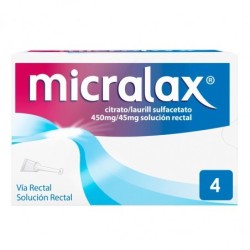 MICRALAX CITRATO/LAURIL SULFOACETATO 450 mg/ml + 45 mg/ml SOLUCION RECTAL 4 ENEMAS 5 ml
