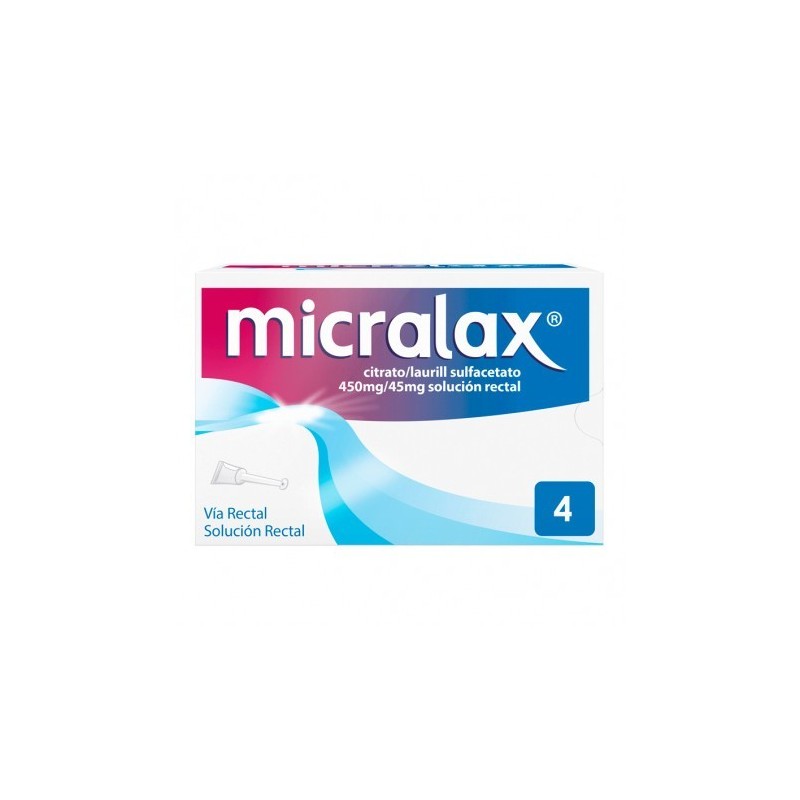 MICRALAX CITRATO/LAURIL SULFOACETATO 450 mg/ml + 45 mg/ml SOLUCION RECTAL 4 ENEMAS 5 ml