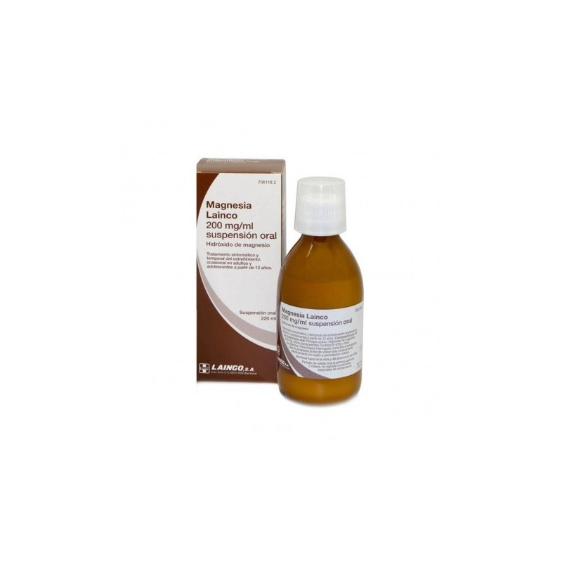 MAGNESIA LAINCO 200 mg/ml SUSPENSION ORAL 1 FRASCO 220 ml
