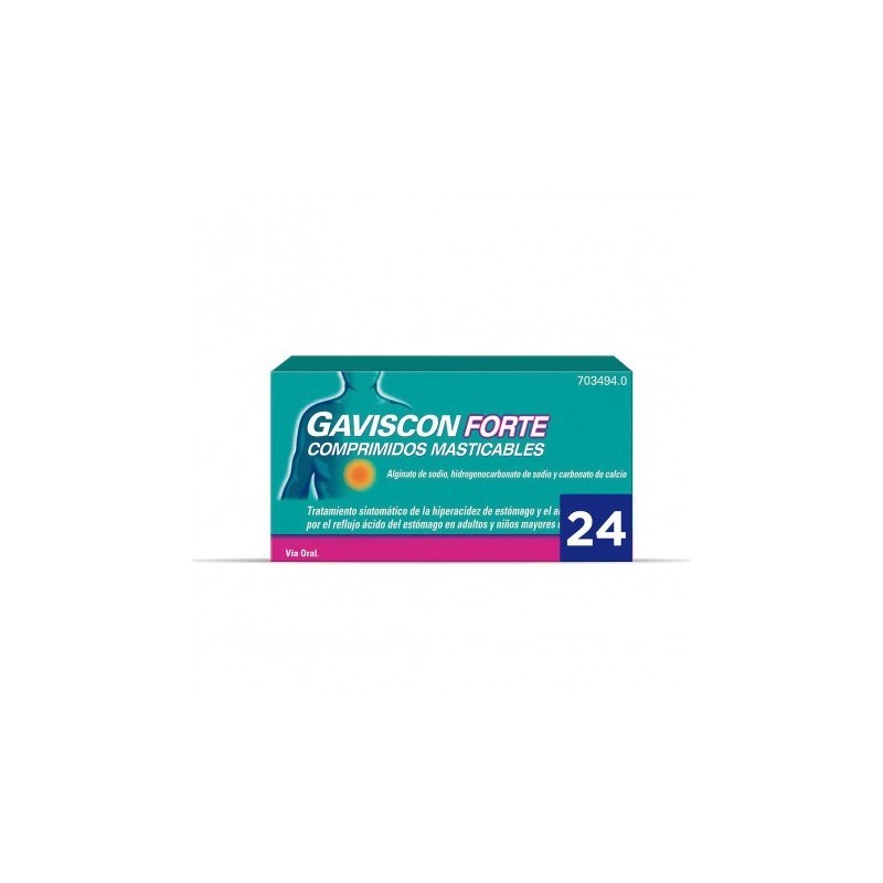 GAVISCON FORTE 24 COMPRIMIDOS MASTICABLES
