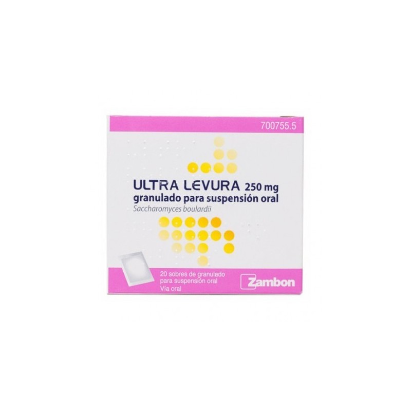 ULTRA-LEVURA 250 mg 20 SOBRES POLVO PARA SUSPENSION ORAL