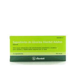 SUPOSITORIOS DE GLICERINA VILARDELL ADULTOS 3 g 12 SUPOSITORIOS