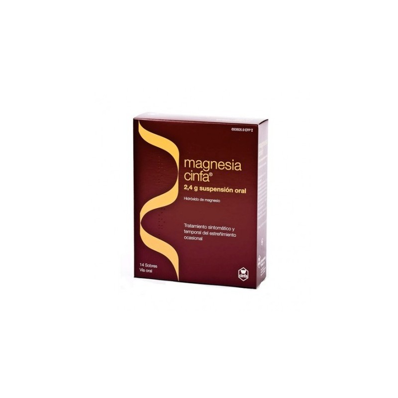 MAGNESIA CINFA 2,4 g 14 SOBRES SUSPENSION ORAL 12 ml