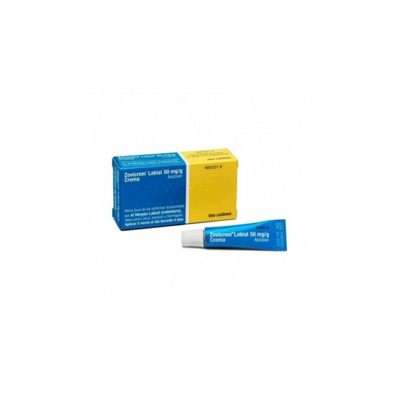 ZOVICREM LABIAL 50 mg/g CREMA 1 TUBO 2 g