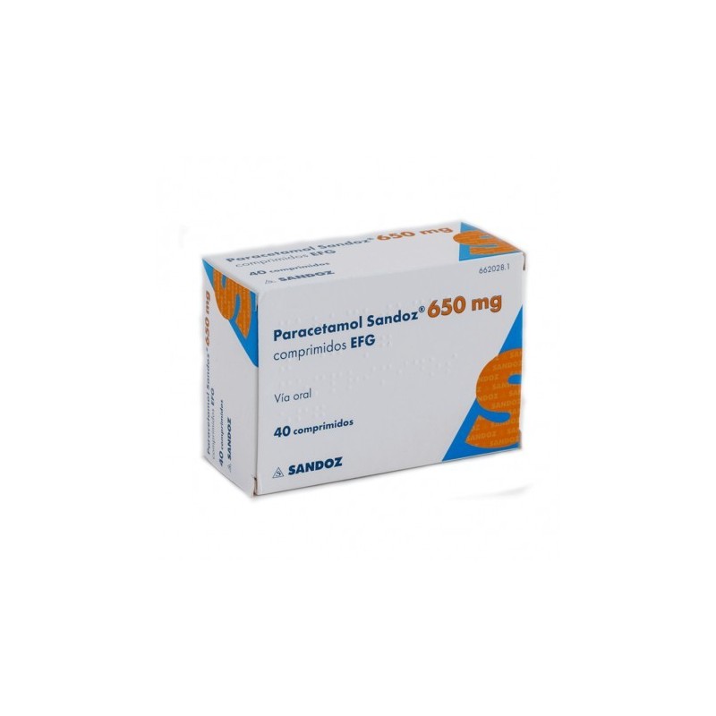 PARACETAMOL SANDOZ CARE EFG 650 mg 20 COMPRIMIDOS