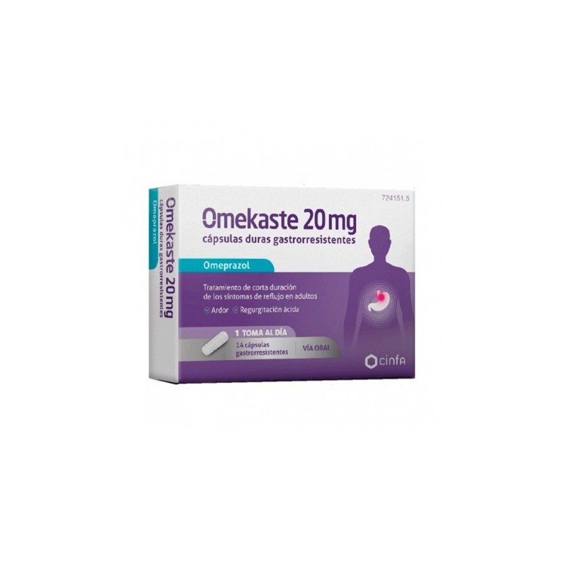 OMEKASTE 20 mg 14 CAPSULAS GASTRORRESISTENTES (BLISTER PVC-PVDC/Al)