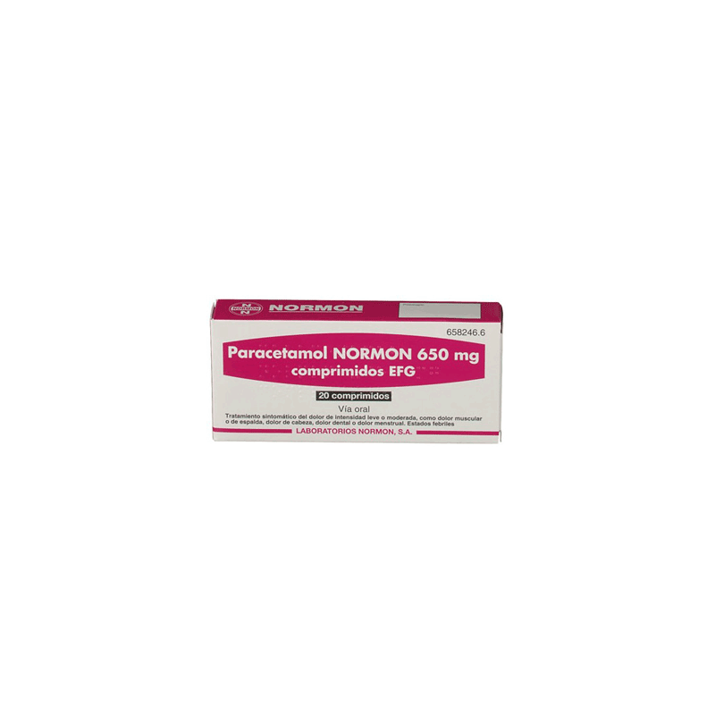 PARACETAMOL NORMON EFG 650MG 20 COMPRIMIDOS