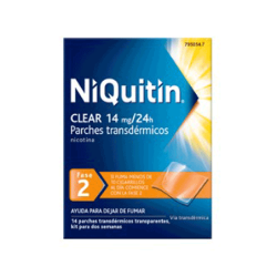 NIQUITIN CLEAR 14 mg/24 h 14 PARCHES TRANSDERMICOS 78 mg
