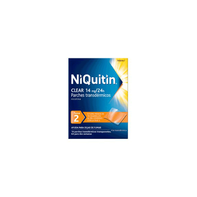 NIQUITIN CLEAR 14 mg/24 h 14 PARCHES TRANSDERMICOS 78 mg
