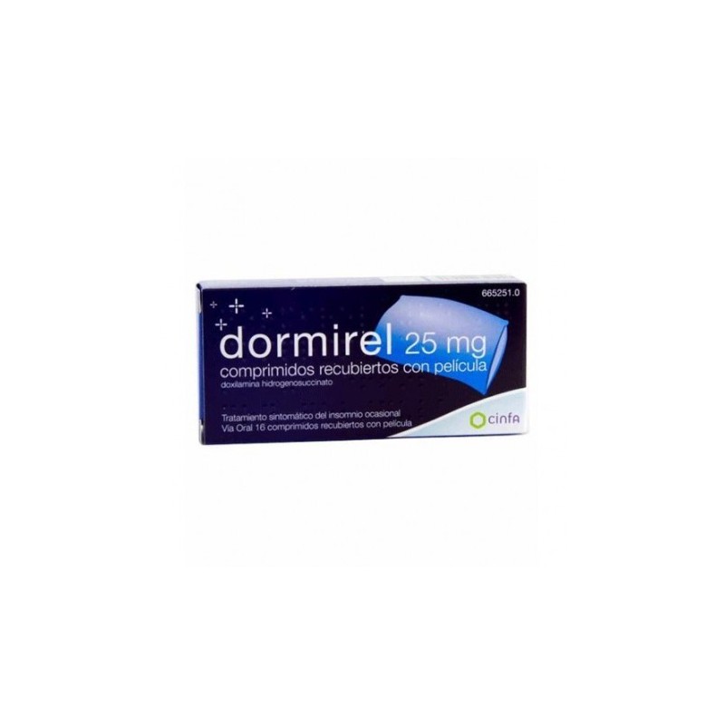 DORMIREL 25 mg 16 COMPRIMIDOS RECUBIERTOS