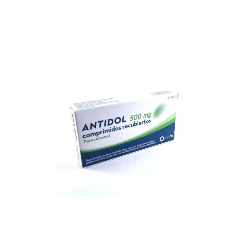 ANTIDOL 500 mg 20 COMPRIMIDOS RECUBIERTOS
