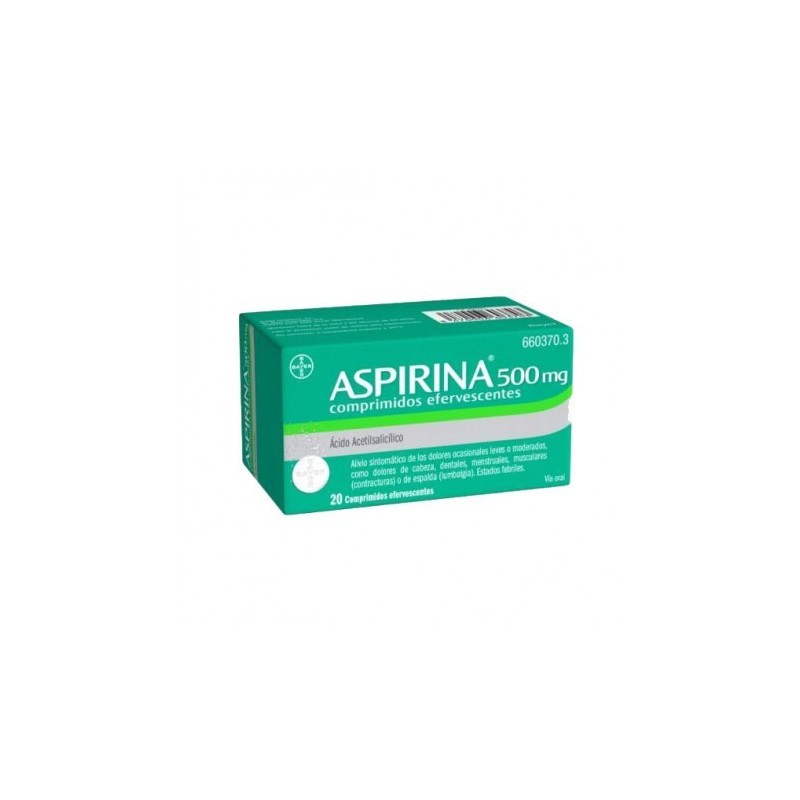 ASPIRINA 500 mg 20 COMPRIMIDOS EFERVESCENTES