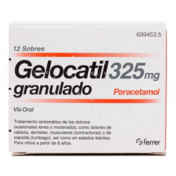 GELOCATIL 325 MG 12 SOBRES GRANULADOS