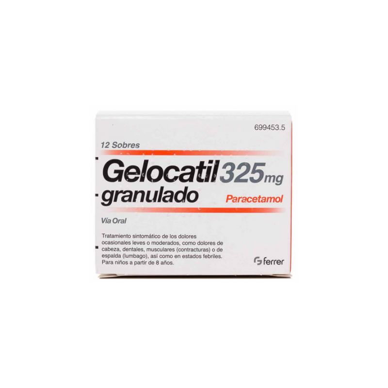 GELOCATIL 325 MG 12 SOBRES GRANULADOS