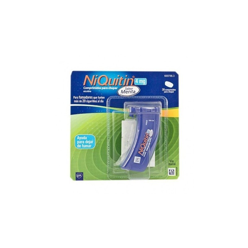 NIQUITIN 4 mg 20 COMPRIMIDOS PARA CHUPAR (SABOR MENTA)