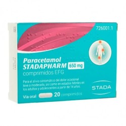 PARACETAMOL STADAPHARM EFG 650 mg 20 COMPRIMIDOS