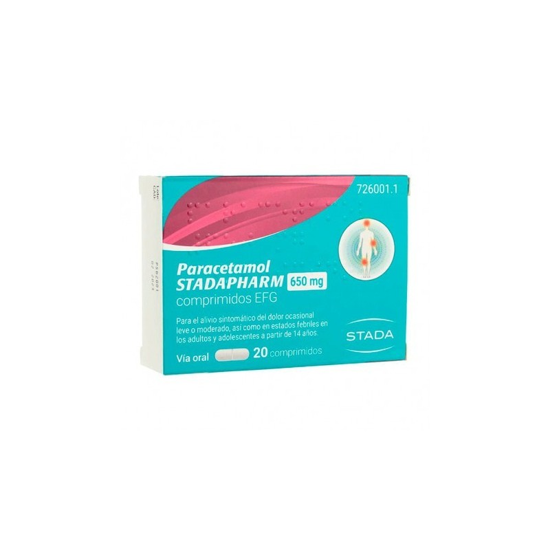 PARACETAMOL STADAPHARM EFG 650 mg 20 COMPRIMIDOS