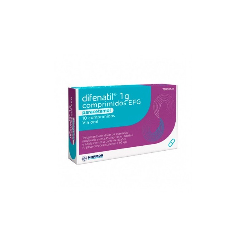 DIFENATIL 1 g 10 COMPRIMIDOS