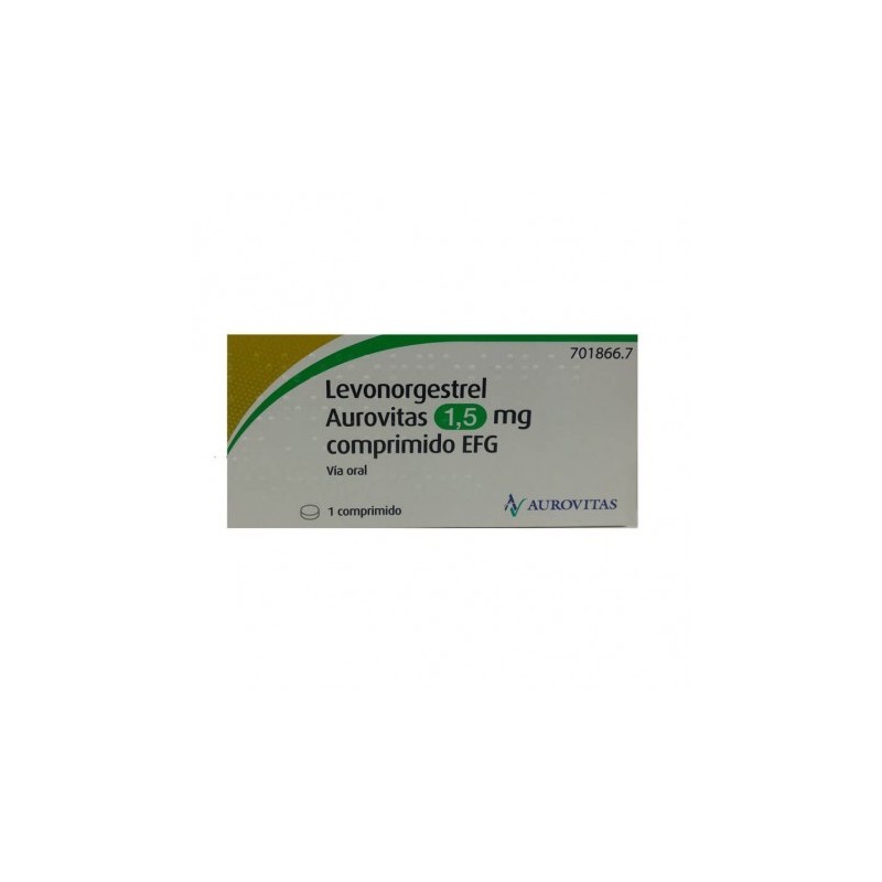 LEVONORGESTREL AUROVITAS EFG 1,5 mg 1 COMPRIMIDO