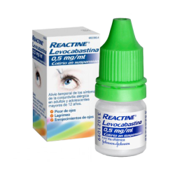 REACTINE LEVOCABASTINA 0,5 mg/ml COLIRIO EN SUSPENSION 1 FRASCO 4 ml