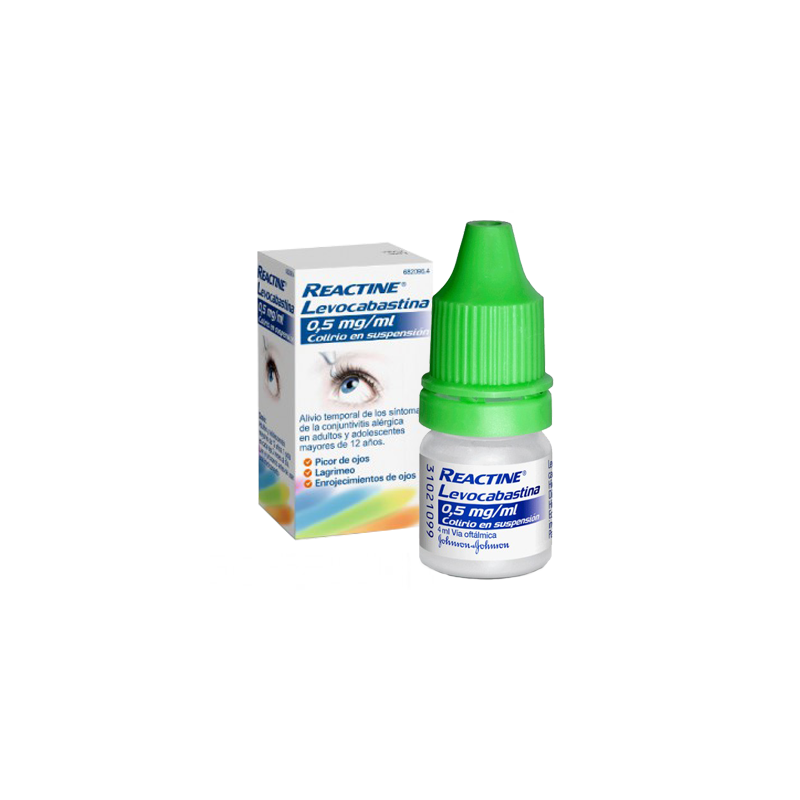 REACTINE LEVOCABASTINA 0,5 mg/ml COLIRIO EN SUSPENSION 1 FRASCO 4 ml