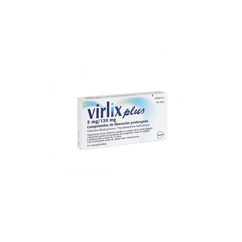 VIRLIX PLUS 5 mg/120 mg 14 COMPRIMIDOS LIBERACION PROLONGADA