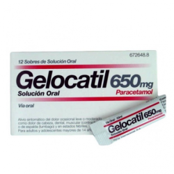 GELOCATIL 650 mg 12 SOBRES SOLUCION ORAL