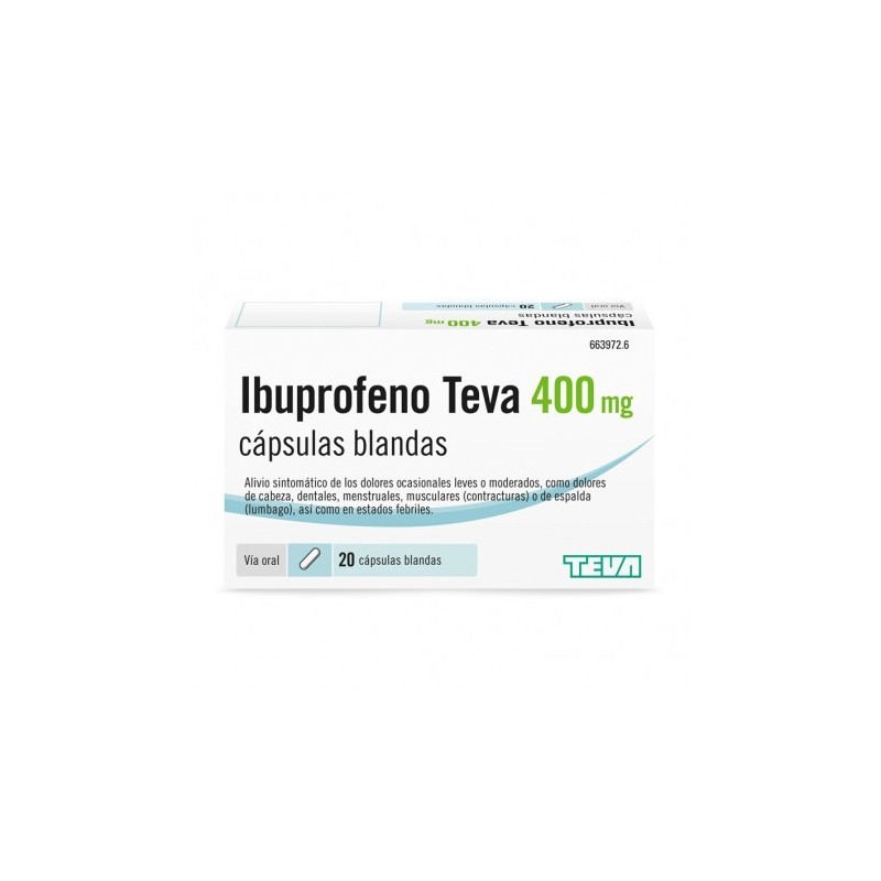 IBUPROFENO TEVA 400 mg 20 CAPSULAS BLANDAS