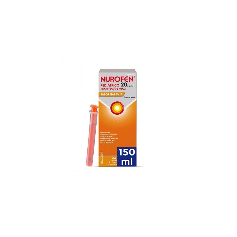 NUROFEN PEDIATRICO 20 mg/ml SUSPENSION ORAL 1 FRASCO 200 ml (SABOR NARANJA)
