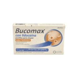 BUCOMAX CON LIDOCAINA 24 PASTILLAS PARA CHUPAR (SABOR NARANJA)