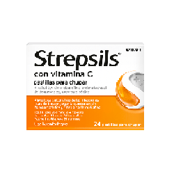 STREPSILS CON VITAMINA C 24 PASTILLAS PARA CHUPAR