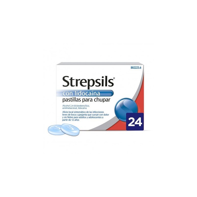 STREPSILS CON LIDOCAINA 24 PASTILLAS PARA CHUPAR