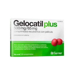 GELOCATIL PLUS 500 mg/65 mg 20 COMPRIMIDOS RECUBIERTOS