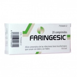 FARINGESIC 5 mg/5 mg 20 COMPRIMIDOS PARA CHUPAR (SABOR MENTA)
