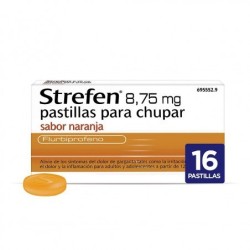 STREFEN 8,75 mg 16 PASTILLAS PARA CHUPAR (SABOR NARANJA)