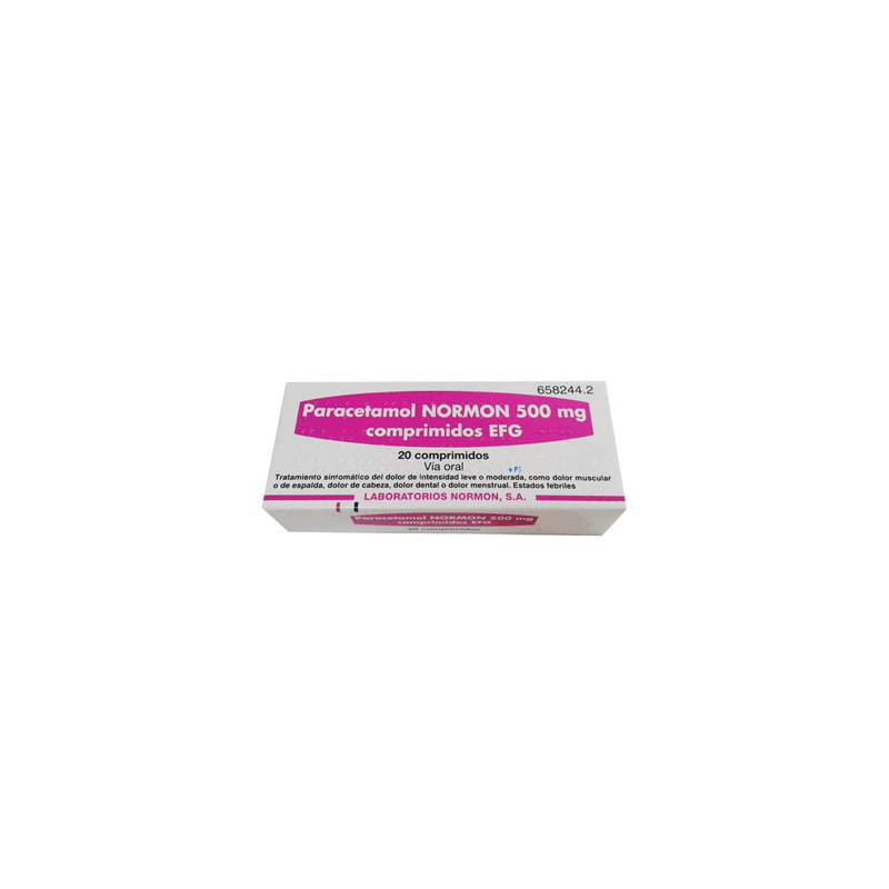 Paracetamol Normon 500 mg, 20 comprimidos
