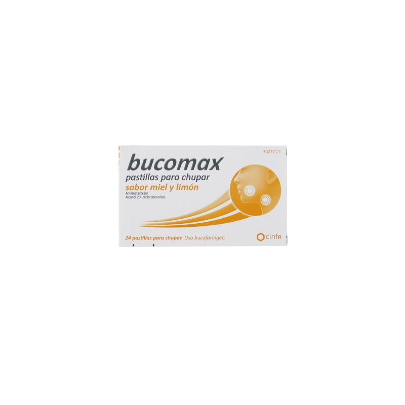 BUCOMAX 24 PASTILLAS PARA CHUPAR (SABOR MIEL Y LIMON)