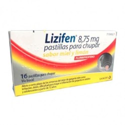 LIZIFEN 8,75 mg 16 PASTILLAS PARA CHUPAR (SABOR MIEL Y LIMON)