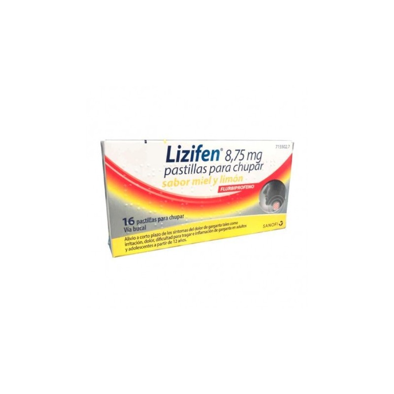 LIZIFEN 8,75 mg 16 PASTILLAS PARA CHUPAR (SABOR MIEL Y LIMON)