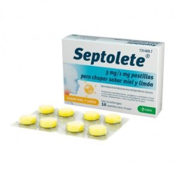 SEPTOLETE 3 mg/1 mg 16 PASTILLAS PARA CHUPAR (SABOR MIEL Y LIMON)