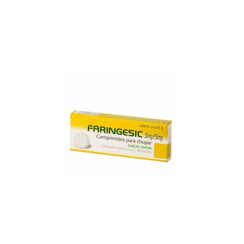 FARINGESIC 5 mg/5 mg 20 COMPRIMIDOS PARA CHUPAR (SABOR LIMON)