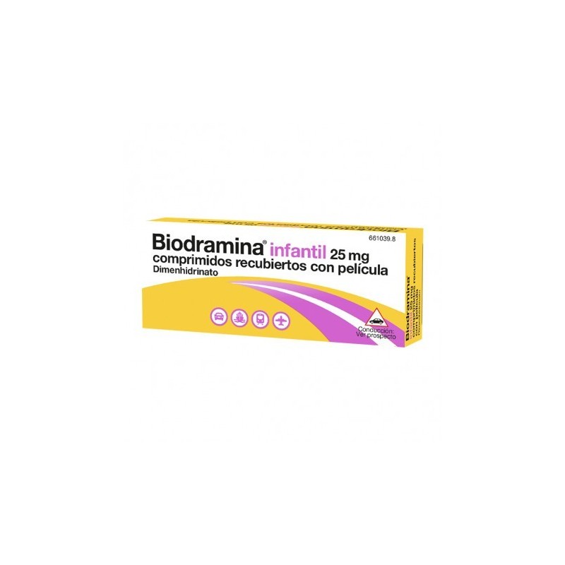 BIODRAMINA INFANTIL 25 mg 12 COMPRIMIDOS RECUBIERTOS