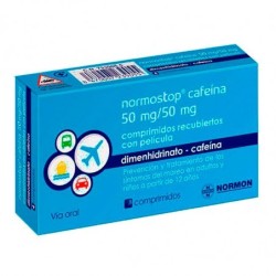 NORMOSTOP CAFEINA 50 mg/50 mg 4 COMPRIMIDOS RECUBIERTOS