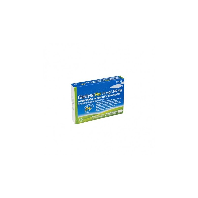 CLARITYNE PLUS 10 mg/240 mg 7 COMPRIMIDOS LIBERACION PROLONGADA