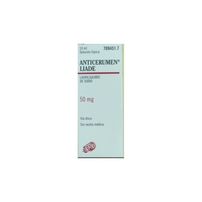 ANTICERUMEN LIADE 50 mg/ml GOTAS OTICAS EN SOLUCION 1 FRASCO 10 ml