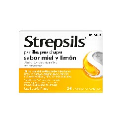 STREPSILS 24 PASTILLAS PARA CHUPAR (SABOR MIEL Y LIMON)