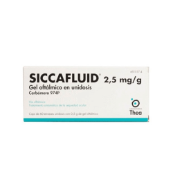 SICCAFLUID SICCAFLUID 2,5 MG/G GEL OFTÁLMICO 60 MONODOSIS 0,5 GRAMOS