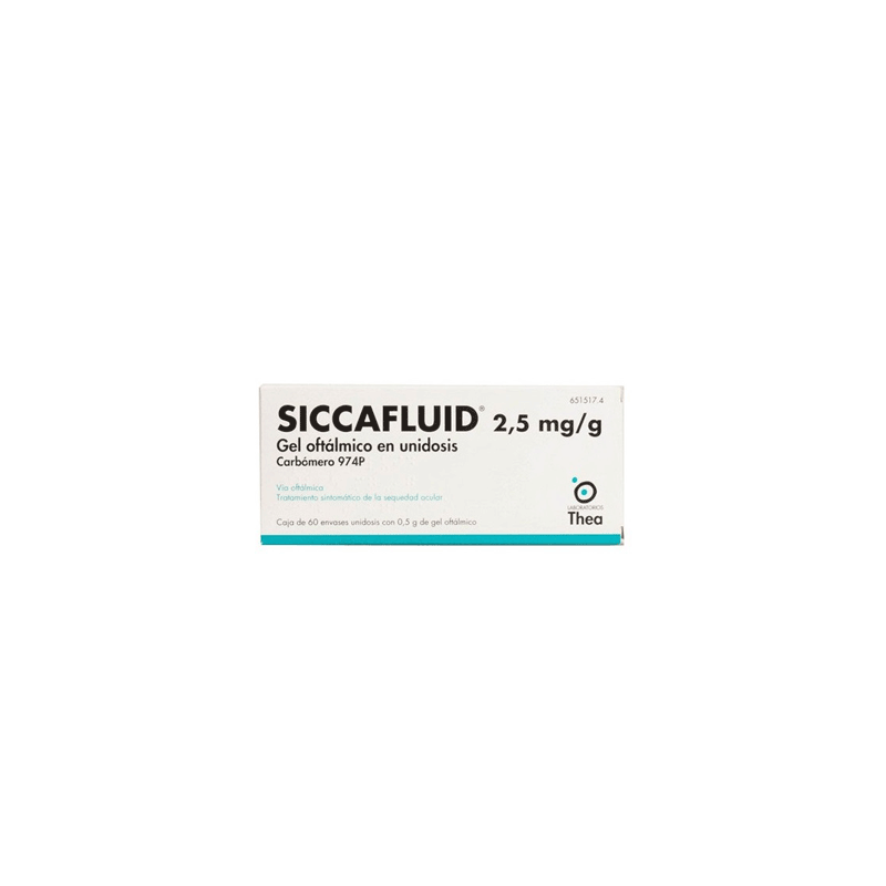 SICCAFLUID SICCAFLUID 2,5 MG/G GEL OFTÁLMICO 60 MONODOSIS 0,5 GRAMOS
