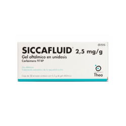 SICCAFLUID SICCAFLUID 2,5 MG/G GEL OFTÁLMICO 30 MONODOSIS 0,5 GRAMOS