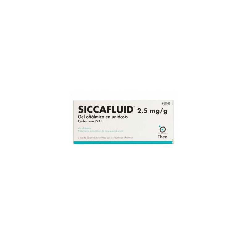 SICCAFLUID SICCAFLUID 2,5 MG/G GEL OFTÁLMICO 30 MONODOSIS 0,5 GRAMOS